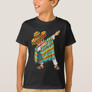 Cinco de Mayo Dabbing Poncho Sombrero Fun Mexican  T-Shirt