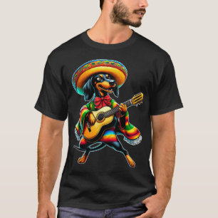 Cinco de Mayo Dachshund Mariachi Guitar T-Shirt