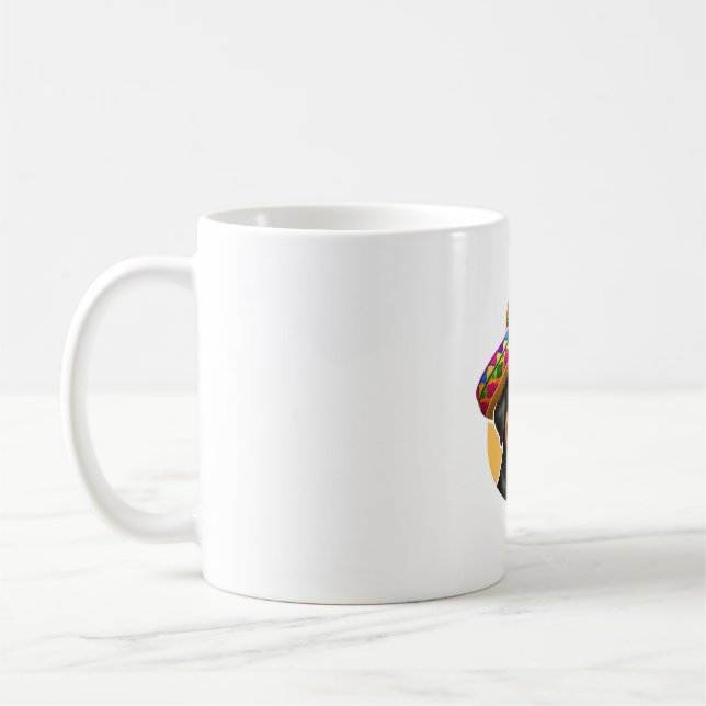Cinco de Mayo Dog Rottweiler Mexico Coffee Mug (Left)