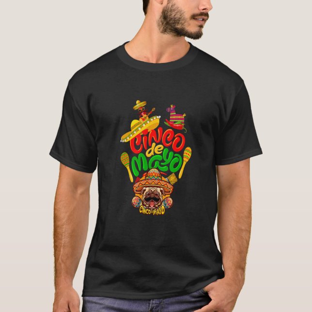 Cinco de Mayo dogs style T-Shirt (Front)