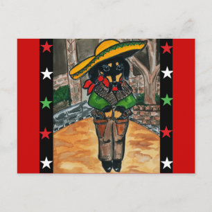 Cinco de mayo doxies postcard