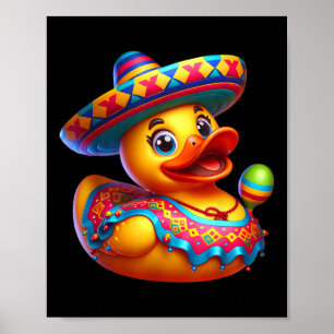 Cinco De Mayo Duck Mexican Sombrero Fiesta Party  Poster