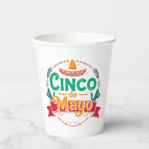 Cinco de Mayo Festive Fiesta Sombrero Paper Cups