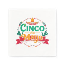 Cinco de Mayo Festive Fiesta Sombrero Paper Napkin