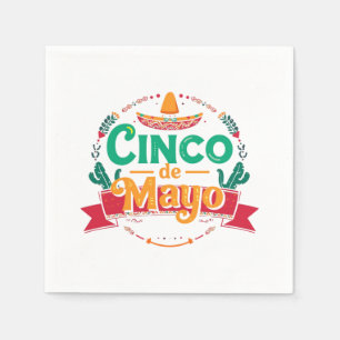 Cinco de Mayo Festive Fiesta Sombrero Paper Napkin