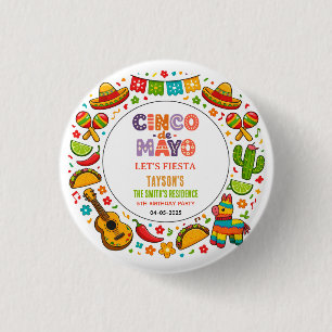 Cinco de Mayo Fiesta – Colourful Party Celebration 3 Cm Round Badge