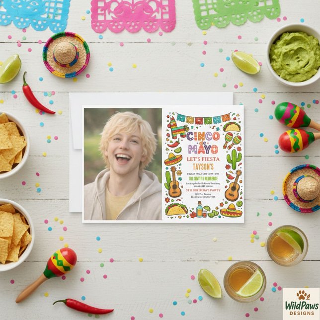 Cinco de Mayo Fiesta – Colourful Party Celebration Invitation (Cinco de Mayo Fiesta – Colorful Party Celebration Invitation
)