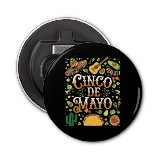 Cinco De Mayo Fiesta Cute Party Elements Bottle Opener