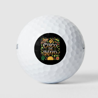 Cinco De Mayo Fiesta Cute Party Elements Golf Balls