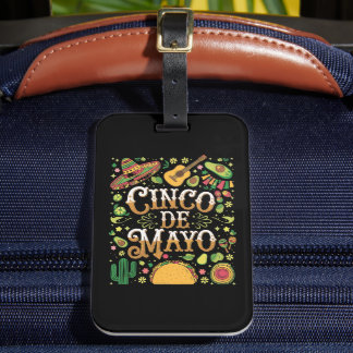 Cinco De Mayo Fiesta Cute Party Elements Luggage Tag