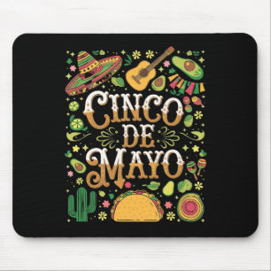 Cinco De Mayo Fiesta Cute Party Elements Mouse Mat