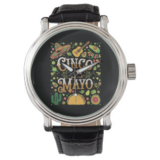 Cinco De Mayo Fiesta Cute Party Elements Watch