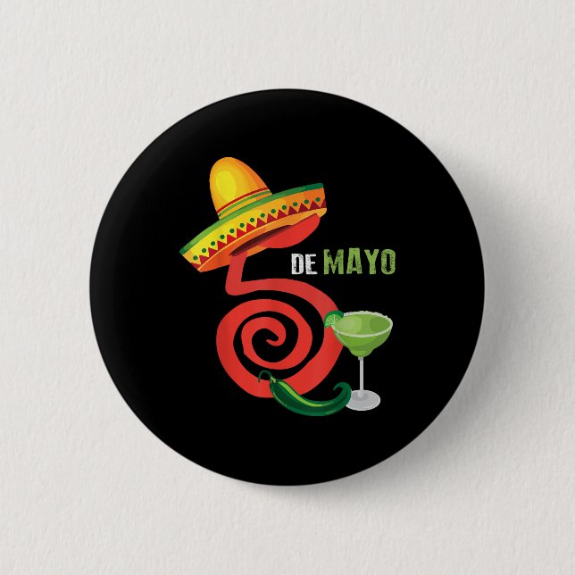 Cinco De Mayo Fiesta Design Camisa 5 De Mayo Viva  6 Cm Round Badge (Front)