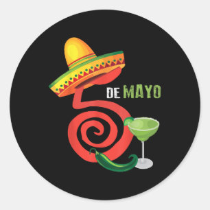 Cinco De Mayo Fiesta Design Camisa 5 De Mayo Viva  Classic Round Sticker
