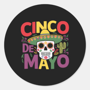 Cinco De Mayo Fiesta Fun Family Match 5 De Mayo Classic Round Sticker
