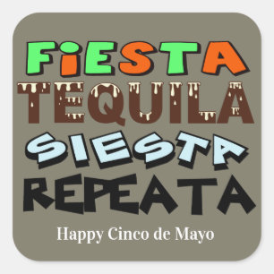 Cinco de Mayo Fiesta Instructions Stickers