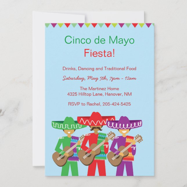 Cinco de Mayo Fiesta Invitations (Front)