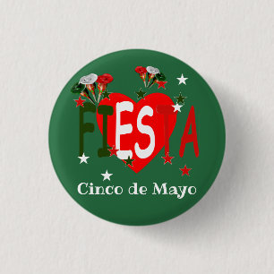 Cinco de mayo ,fiesta mexican 3 cm round badge