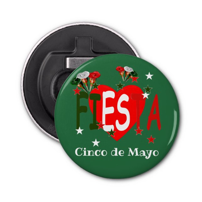 Cinco de mayo ,fiesta mexican bottle opener (Front)