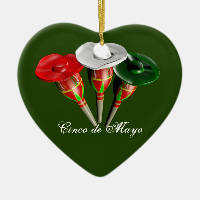 Cinco de mayo ,fiesta mexican ceramic tree decoration (Front)