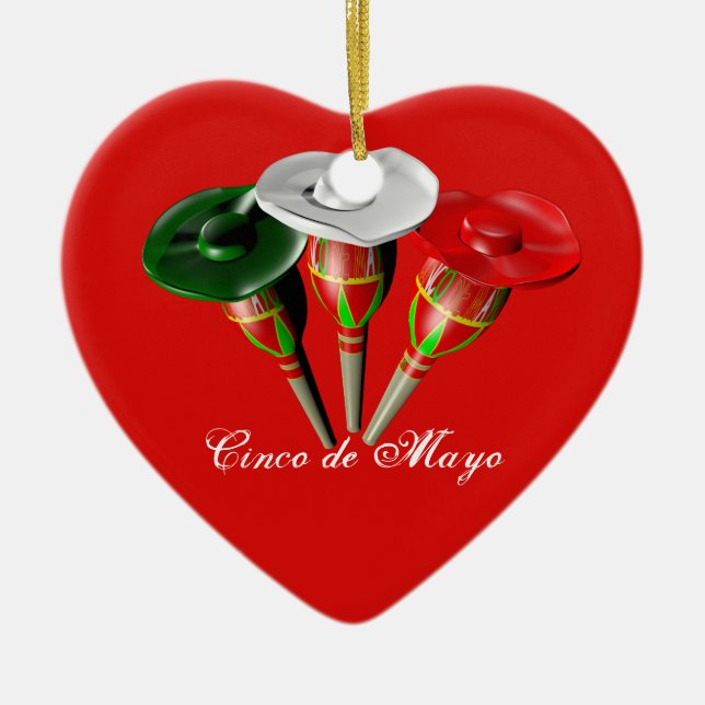 Cinco de mayo ,fiesta mexican ceramic tree decoration (Front)