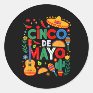 Cinco De Mayo Fiesta Mexican Family Matching Men W Classic Round Sticker