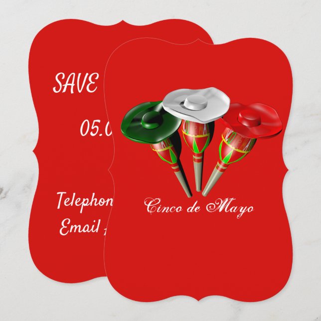 Cinco de mayo ,fiesta mexican invitation (Front/Back)