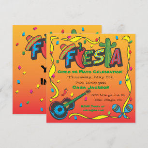Cinco De Mayo Fiesta Party Invitation
