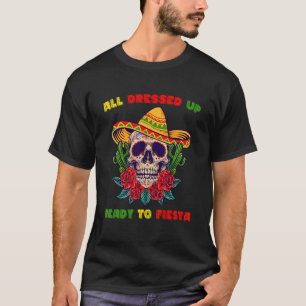 Cinco De Mayo Fiesta Skull Mexican Sombrero 1 T-Shirt