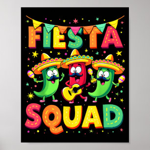 Cinco De Mayo Fiesta Squad Chili Peppers Mexican P Poster