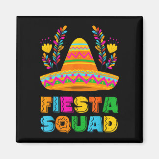 Cinco de mayo fiesta squad family matching group magnet