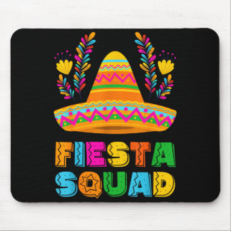Cinco de mayo fiesta squad family matching group mouse mat