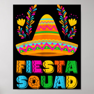 Cinco de mayo fiesta squad family matching group poster