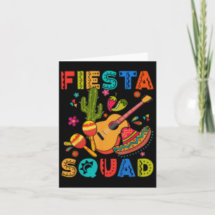 Cinco De Mayo Fiesta Squad Family Mexican Guitar S Card