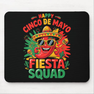 Cinco De Mayo Fiesta Squad Funny Mexican 5 De Mayo Mouse Mat
