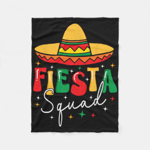 Cinco De Mayo Fiesta Squad Funny Mexican Fiesta 5 Fleece Blanket