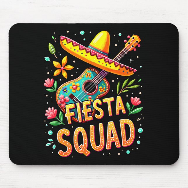Cinco De Mayo Fiesta Squad Mexican Costume Matchin Mouse Mat (Front)