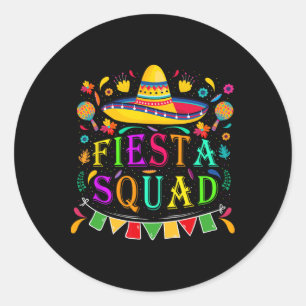 Cinco De Mayo Fiesta Squad Mexican Party Cinco De Classic Round Sticker