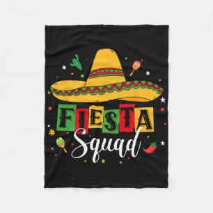 Cinco De Mayo Fiesta Squad Mexican Party Cinco De Fleece Blanket