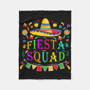 Cinco De Mayo Fiesta Squad Mexican Party Cinco De Fleece Blanket