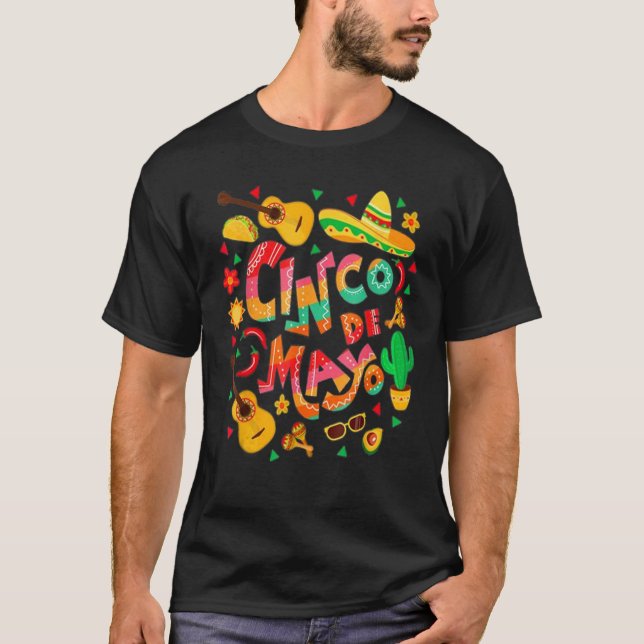 Cinco De Mayo Fiesta Surprise Camisa 5 De Mayo Viv T-Shirt (Front)
