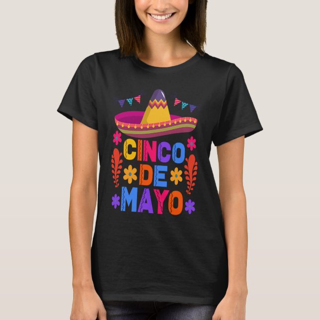 Cinco De Mayo Fiesta Surprise Camisa 5 De Mayo Viv T-Shirt (Front)