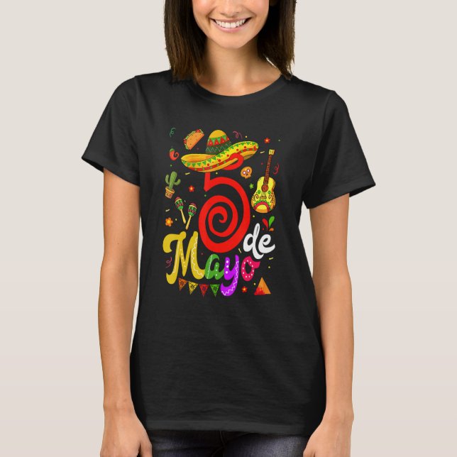 Cinco De Mayo Fiesta Surprise Camisa 5 De Mayo Viv T-Shirt (Front)