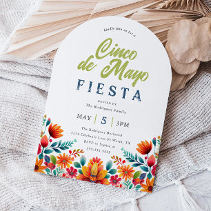 Cinco de Mayo Fiesta Vibrant Floral Invitation