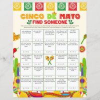 Cinco de Mayo Find Someone Printable Game 8.5x11
