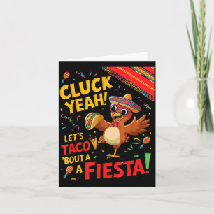 Cinco de mayo flag chicken cluck yeah let's taco card