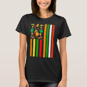 Cinco De Mayo Flag Mexican Sombrero Mexico Vintag T-Shirt