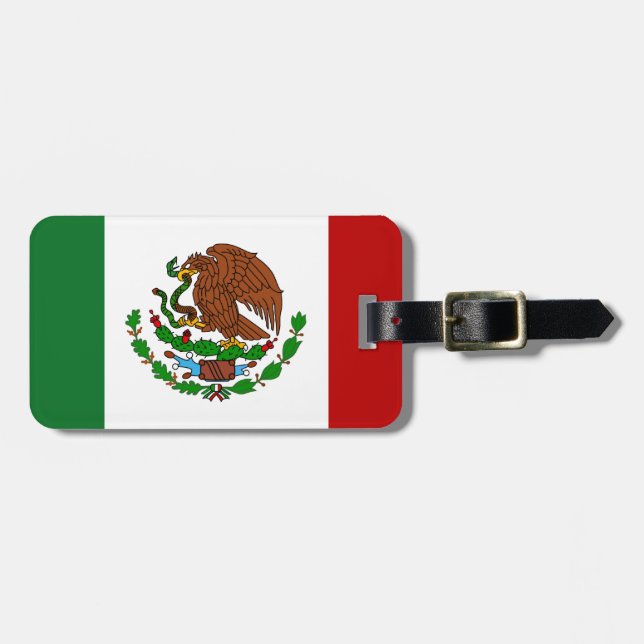 Cinco de Mayo Flag of Mexico Luggage Tag (Front Horizontal)