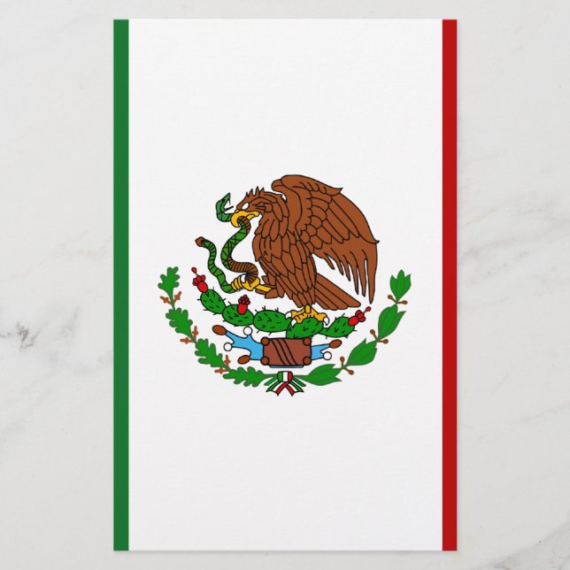 Cinco de Mayo Flag of Mexico Stationery (Front)
