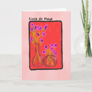 Cinco de Mayo Flowers in Vases Card